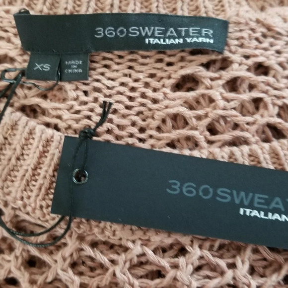 NWT 360 Sweater Amira Linen Silk Open Knit Sweater - Picture 6 of 8